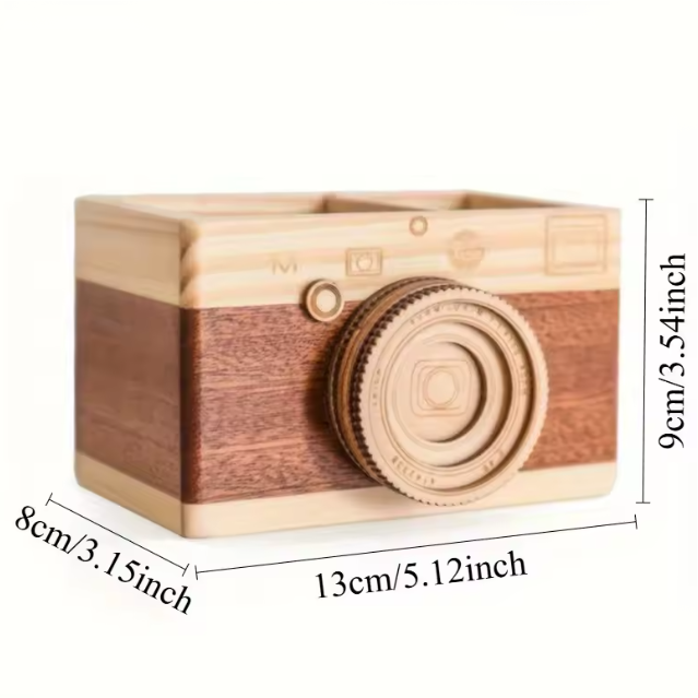 Vintage Camera Pencil Holder
