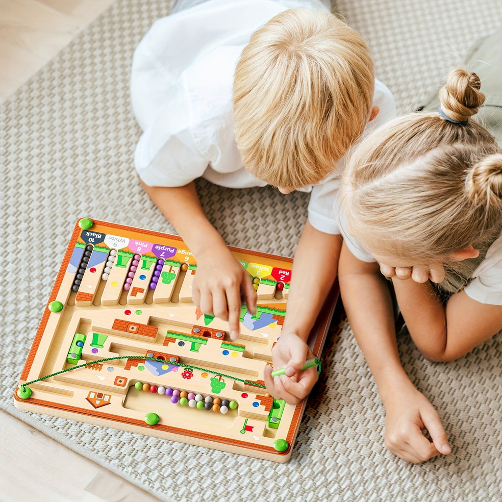 MindfulMaze™ - Wooden Magnetic Maze Board