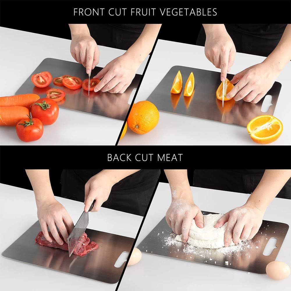 Stainless Cutting Board - Durable, Antibacterial & Hygienic