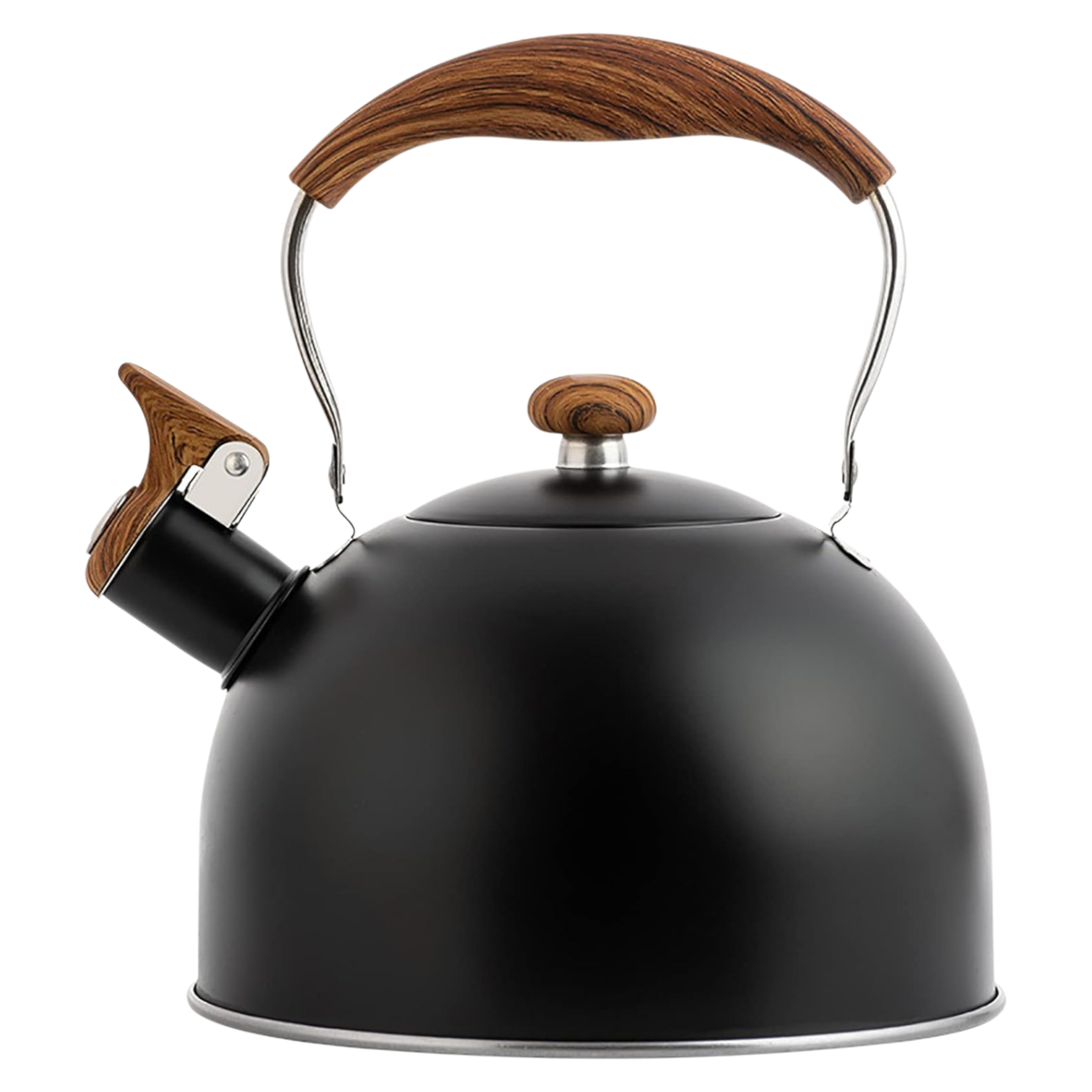 Stainless Steel Whistling Kettle Black 3L
