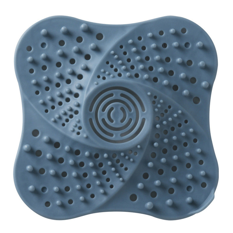 Silicone Drain Hair Catcher Cover Blue