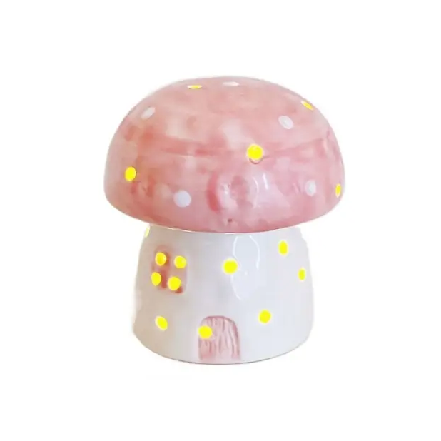 Aesthetic Mushroom Night Light Pink