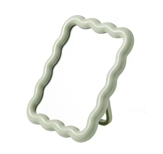 Pastel Wavy Mirror Green