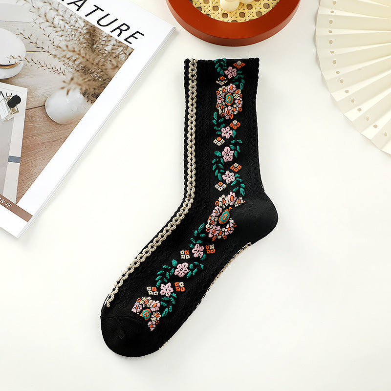 Women's Vintage Floral Crew Socks