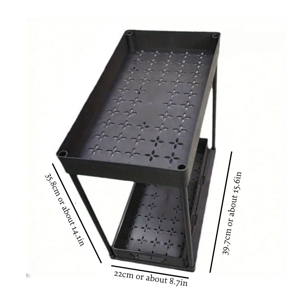 Under Sink Organizers (1 Set of 2 Organizers) (BLACKLIST)