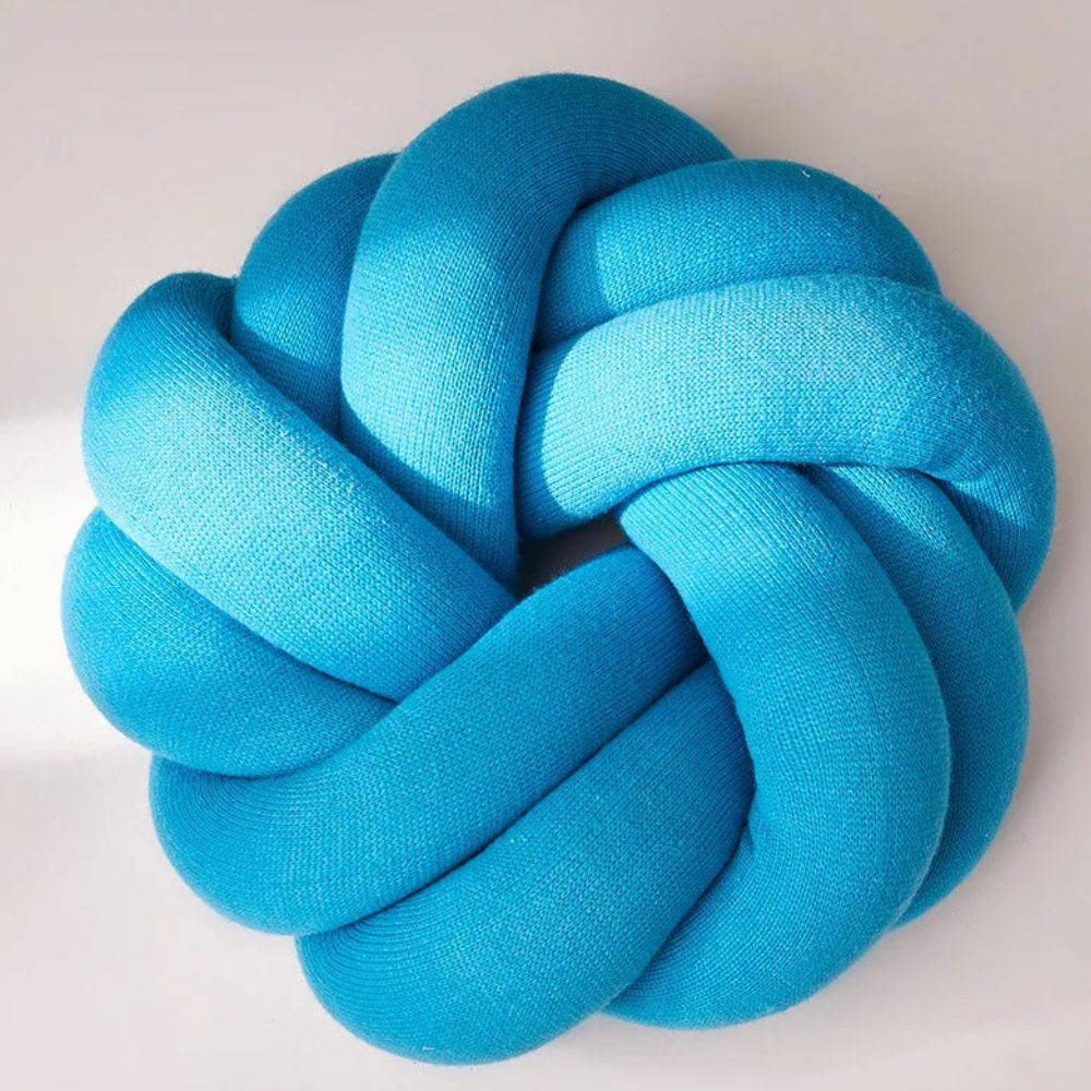 Puffy Pretzel Cushion Deep Ocean