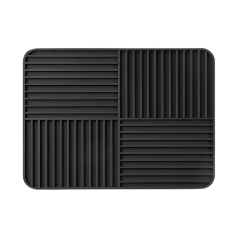 Ridged Foldable Multi-Purpose Drying Mat Dark Gray