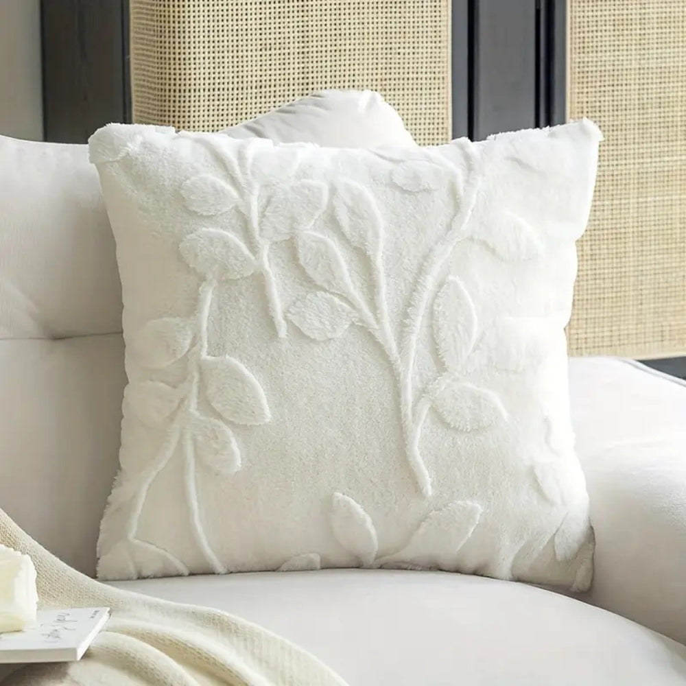 Branch-Pattern Cushion Cover Ivory Blossom