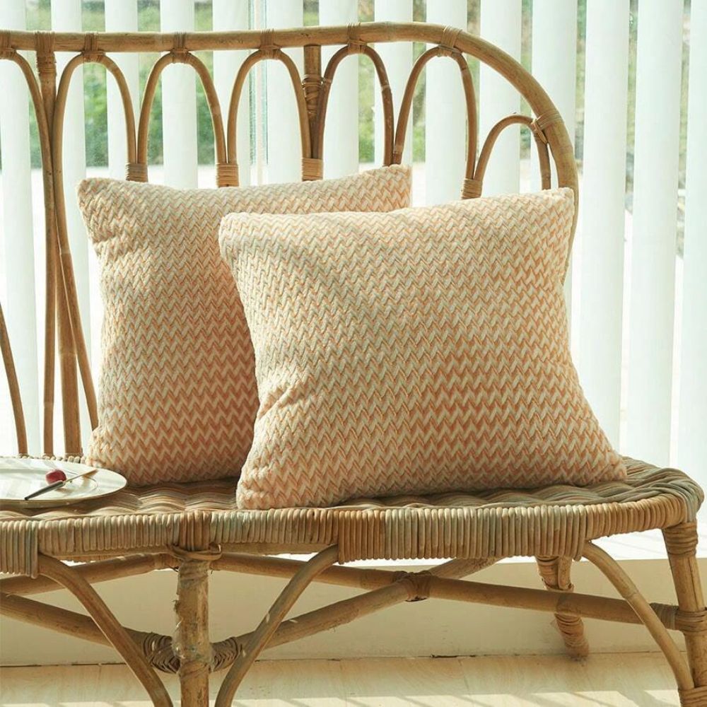 Lush Chevron Cushion Covers Terracotta