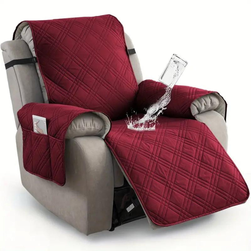 Premium Waterproof Recliner Slipcover Maroon