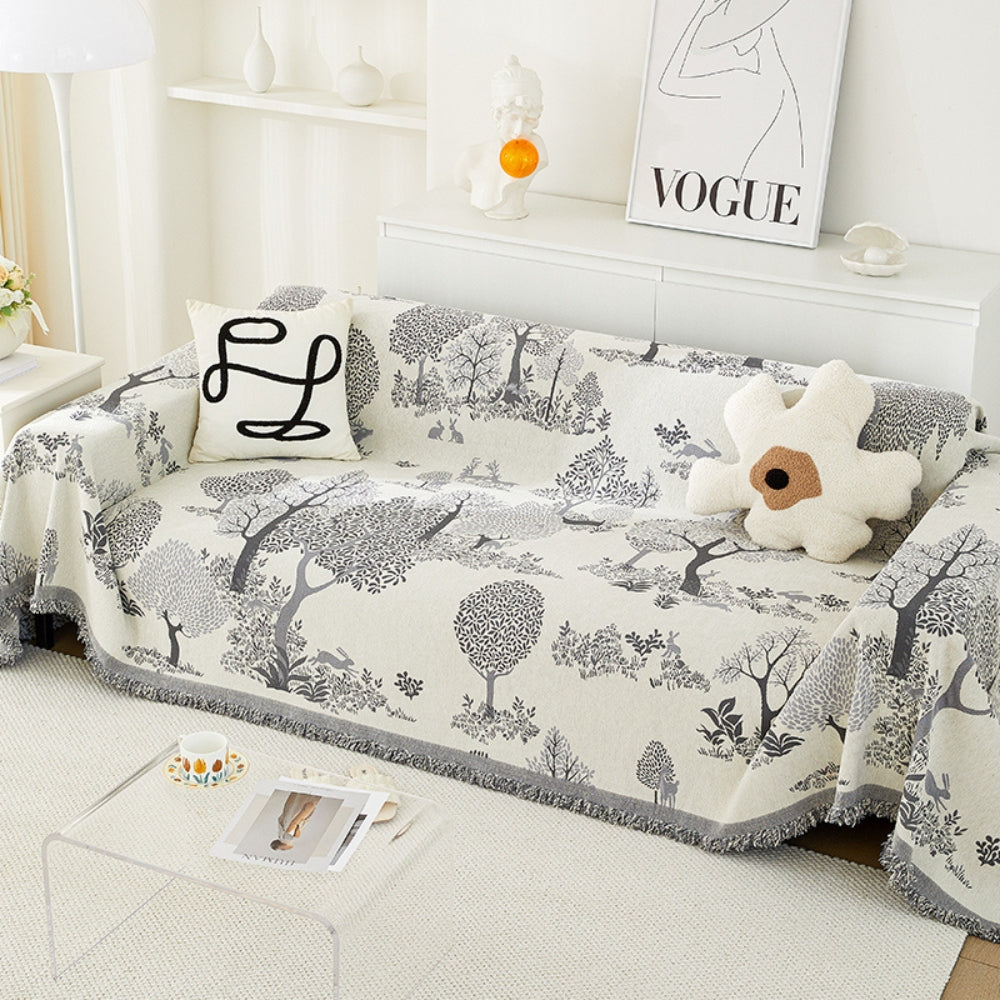 Eden Grove Chenille Sofa Cover Gray Canopy