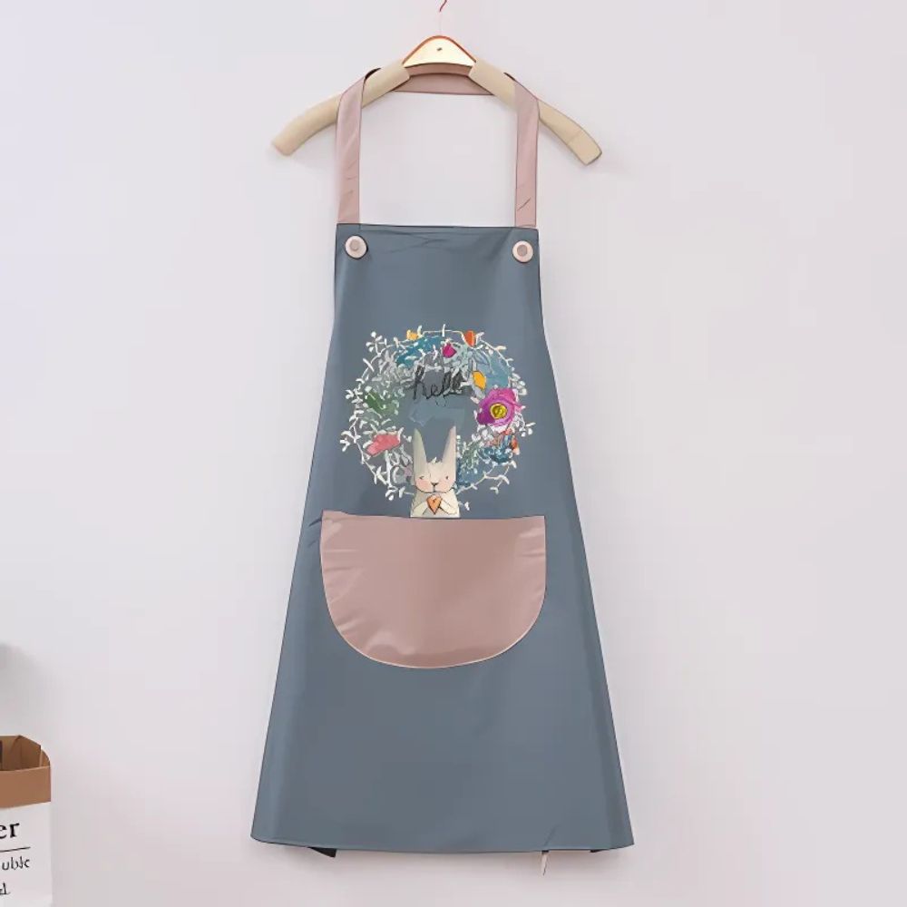 Hello Spring Waterproof Apron Azure One Size