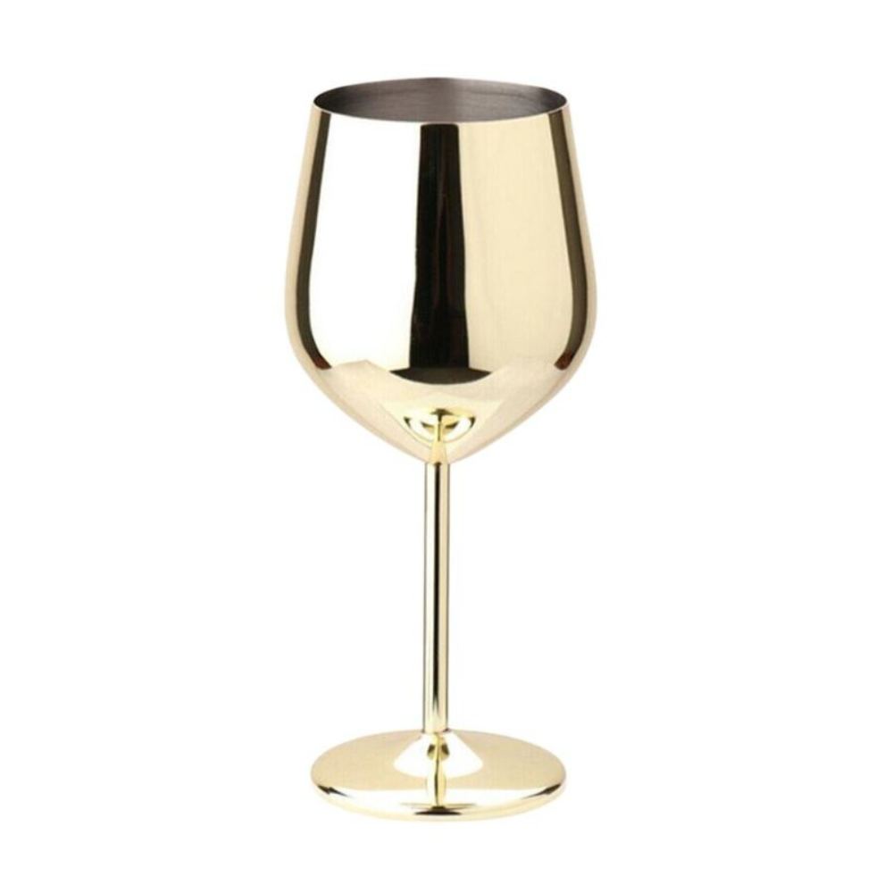 Lustrous Stainless Steel Wine Glass Gold 17.05oz 530