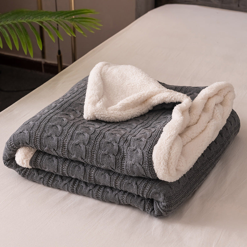 Nordic Winter Throw Dark Gray