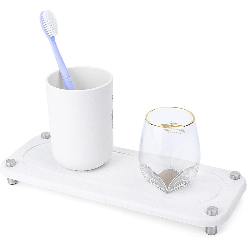 The InstaDry Stone Sink Tray White