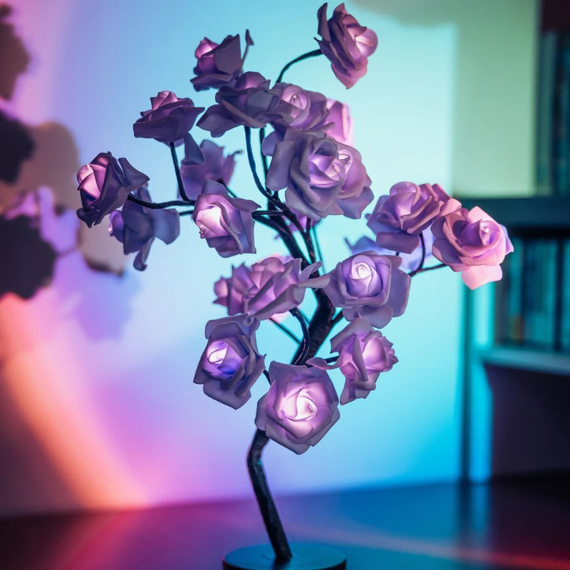 LED Rose Lamp Purple