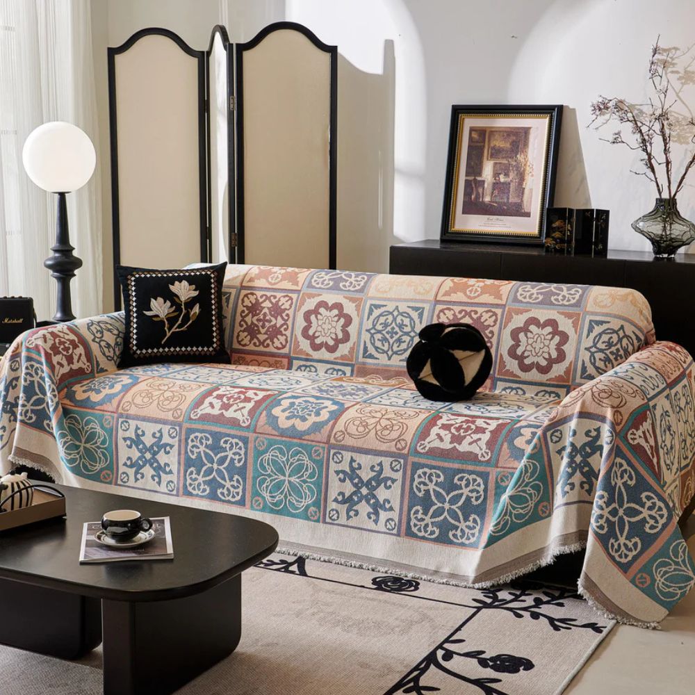 Vintage Mosaic Sofa Cover