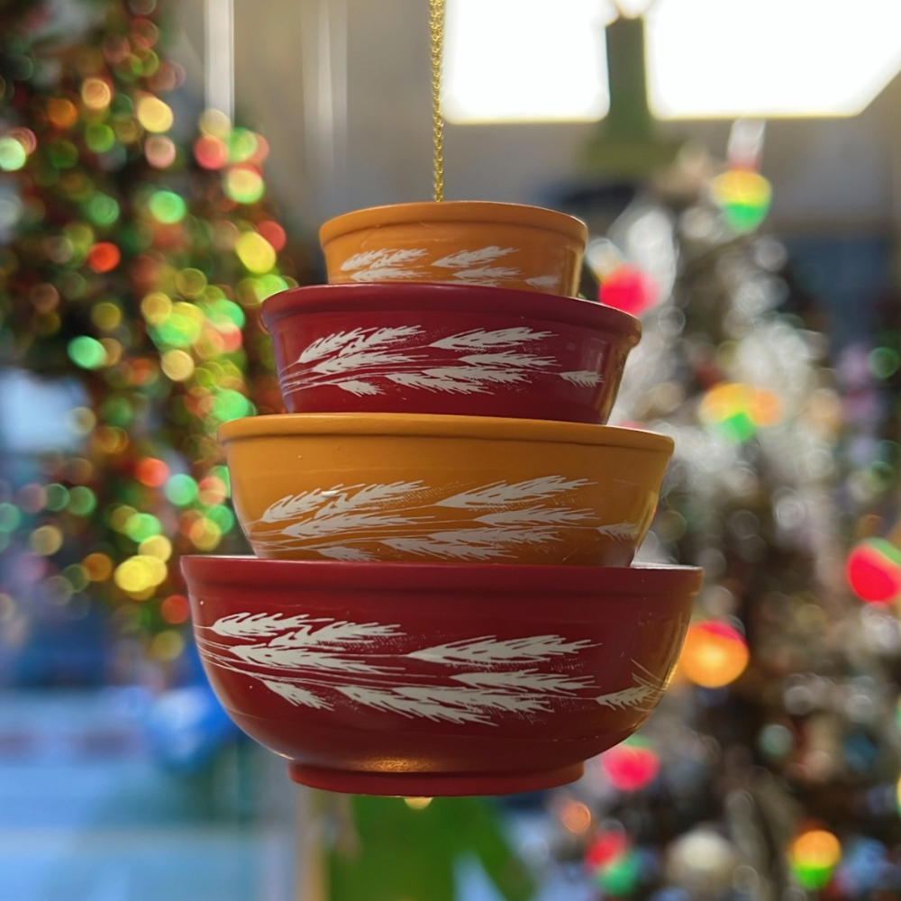 Miniature Bowl Stack Ornament Orange