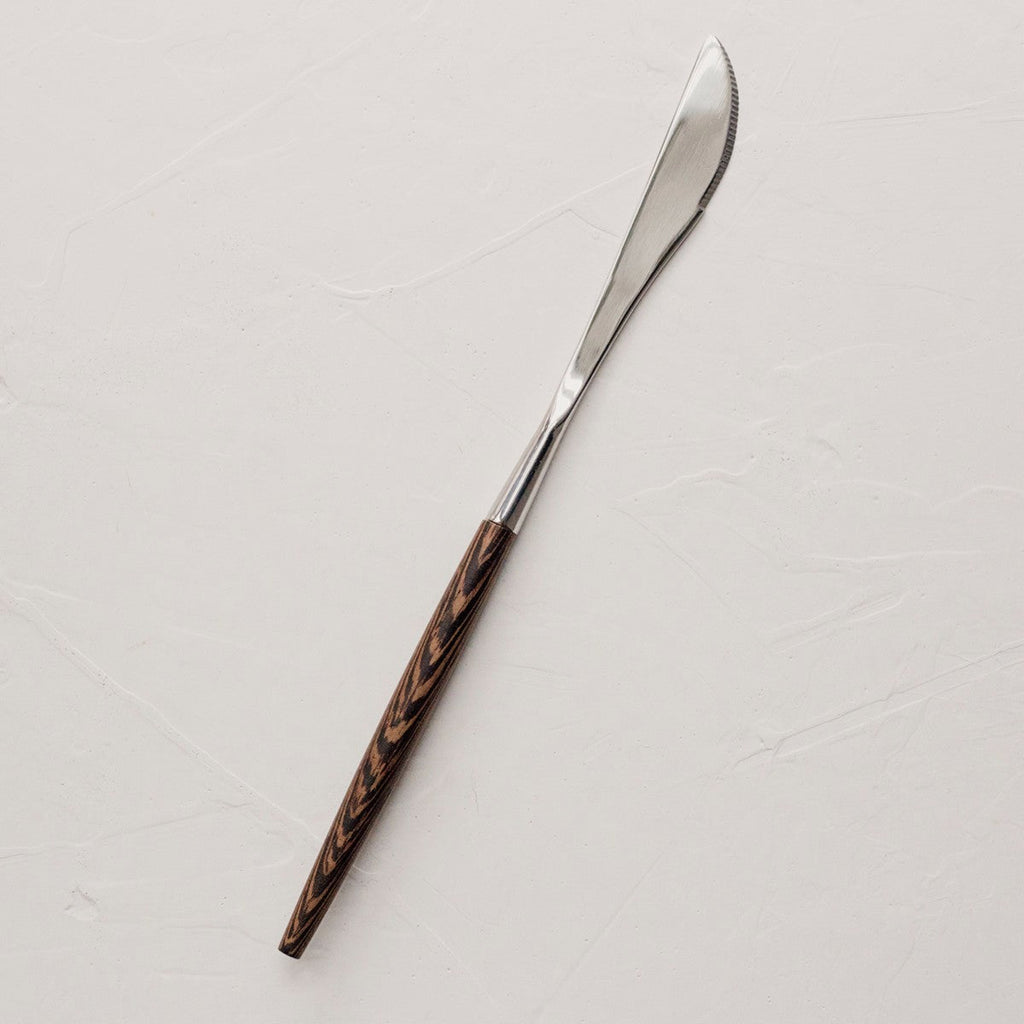Stainless Steel Flatware Set - 18/10 High Quality with Wood Handle