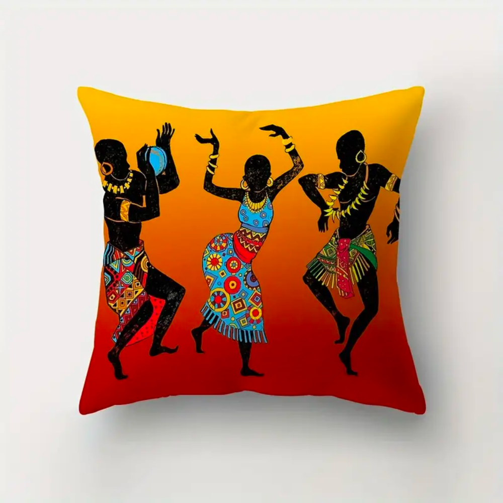 Native African Cushion Covers African Dance