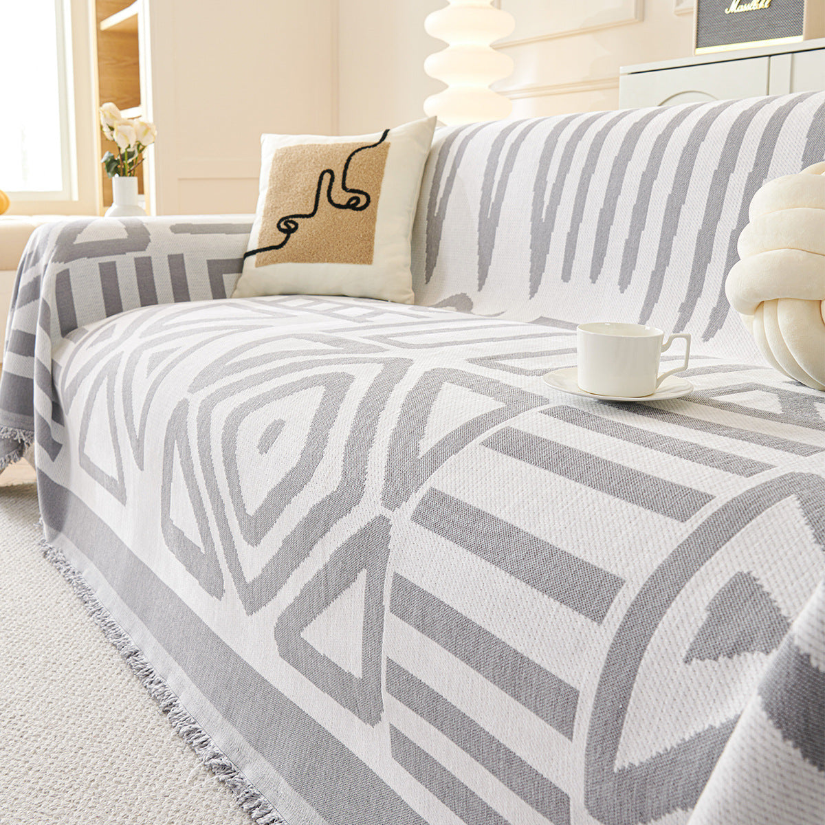 All-Seasons Pet Friendly Couch Cover - Dust-Proof & Anti-Scratch Gray