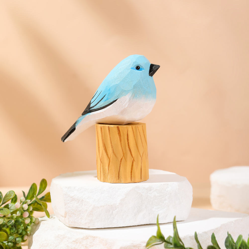 Miniature Bird Figurines Mountain Blue Bird
