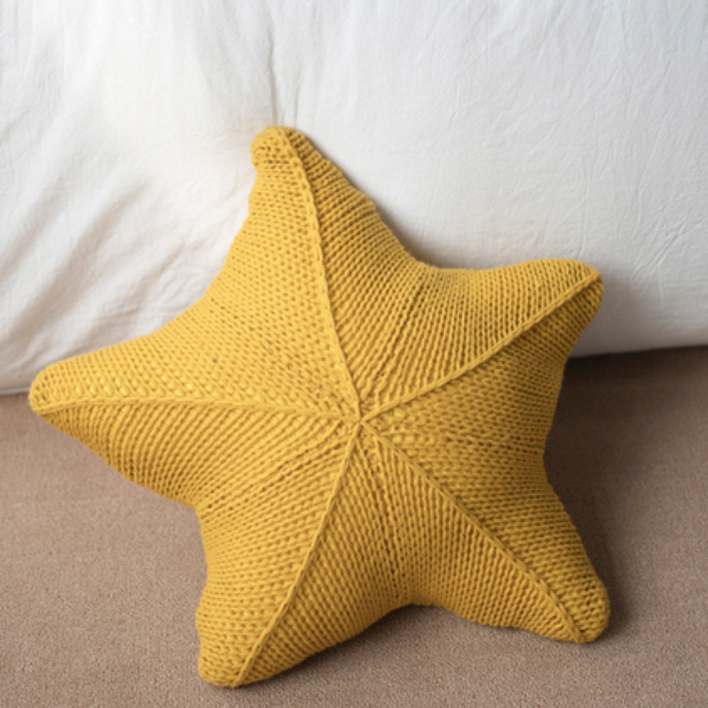 Starfish Hand-Knitted Cushion Golden Shore