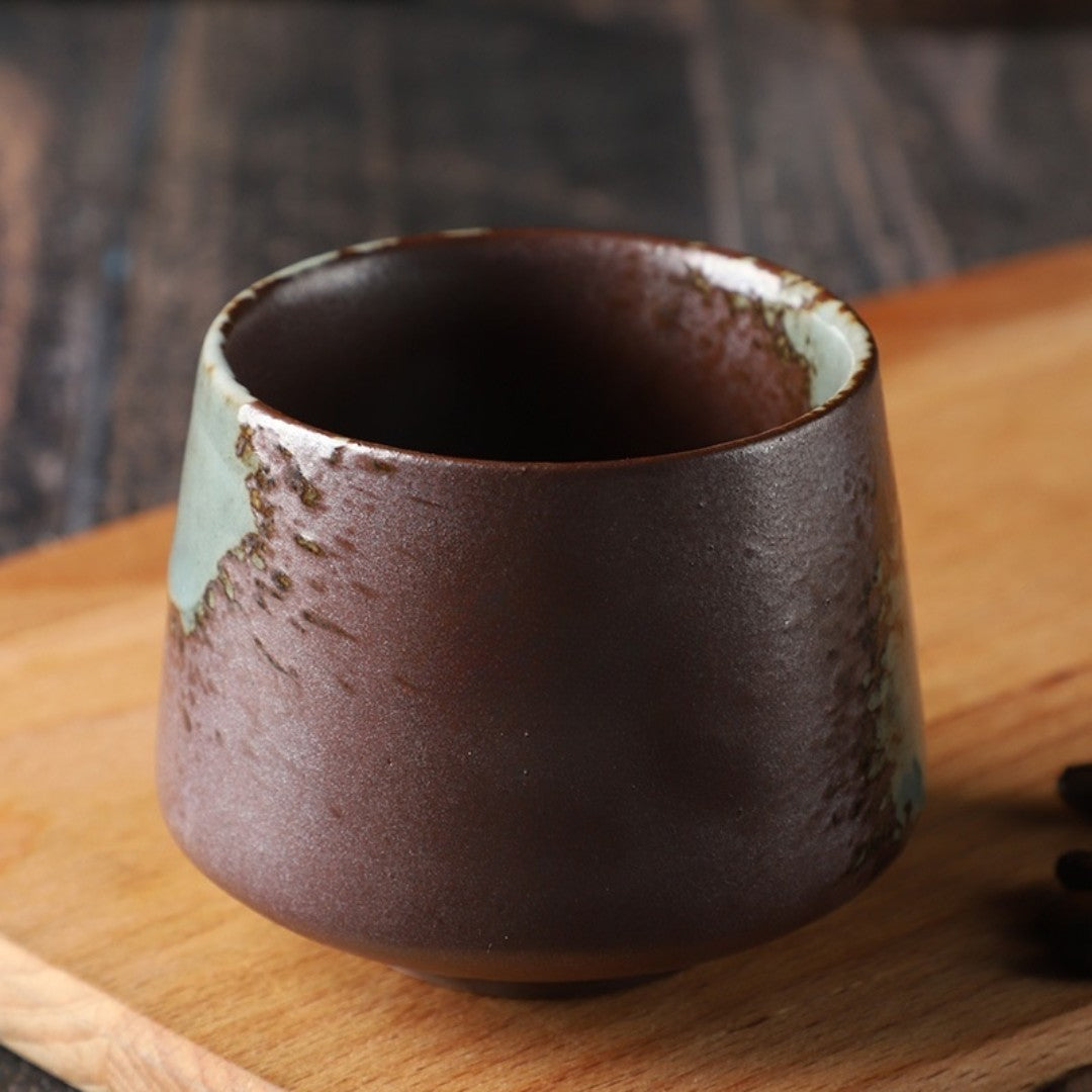 Kurasu Japanese Ceramic Espresso Mugs Oxide Bronze