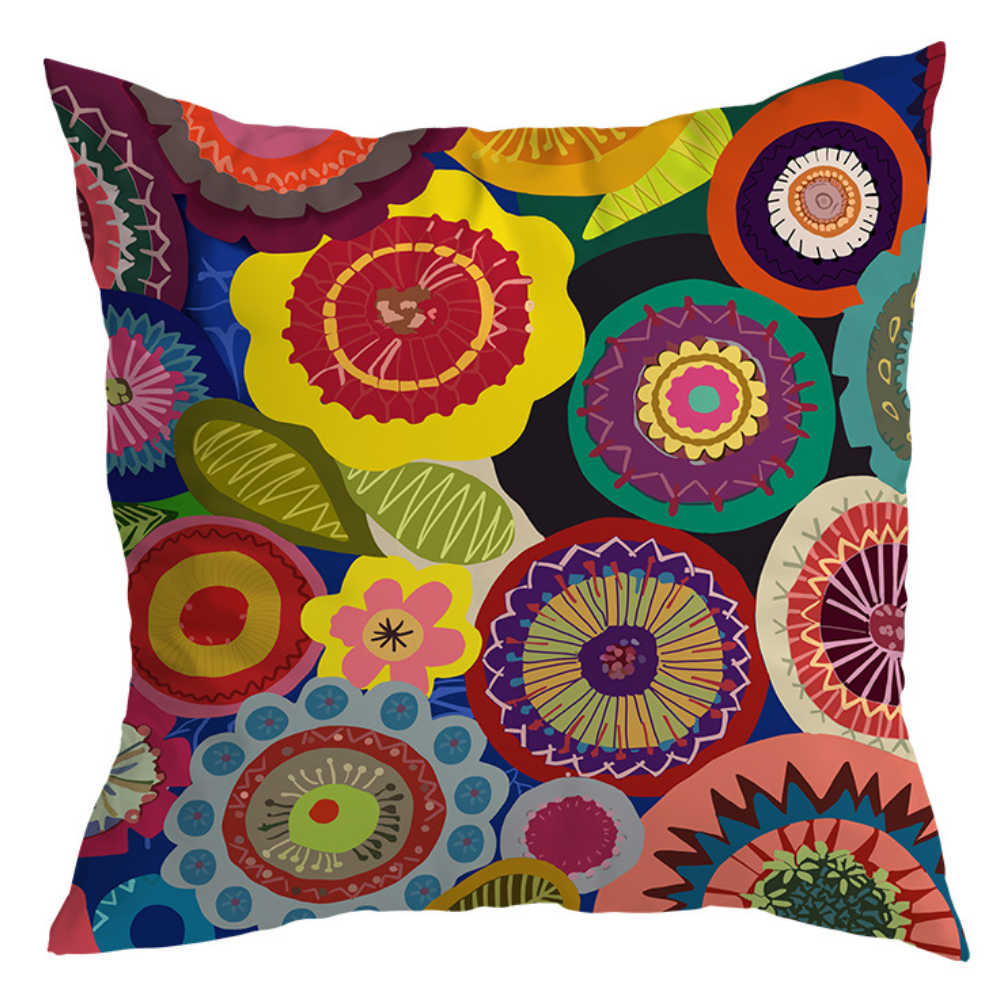 Abstract Bright Colored Cushion Covers Scintillating