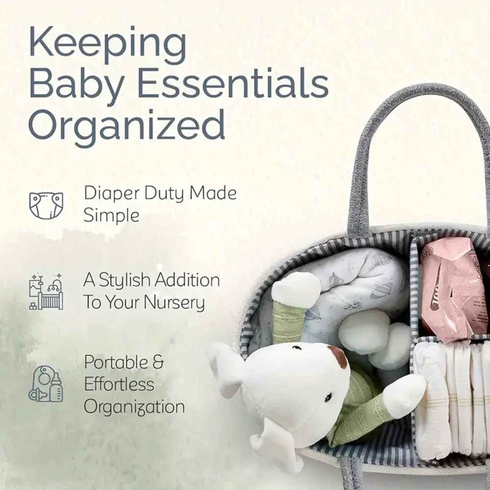 Cotton Rope Baby Caddy Organizer