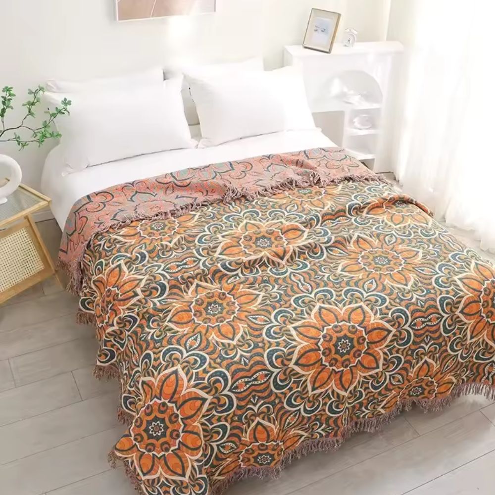 Sienna Sun Cotton Blanket Desert Sunset