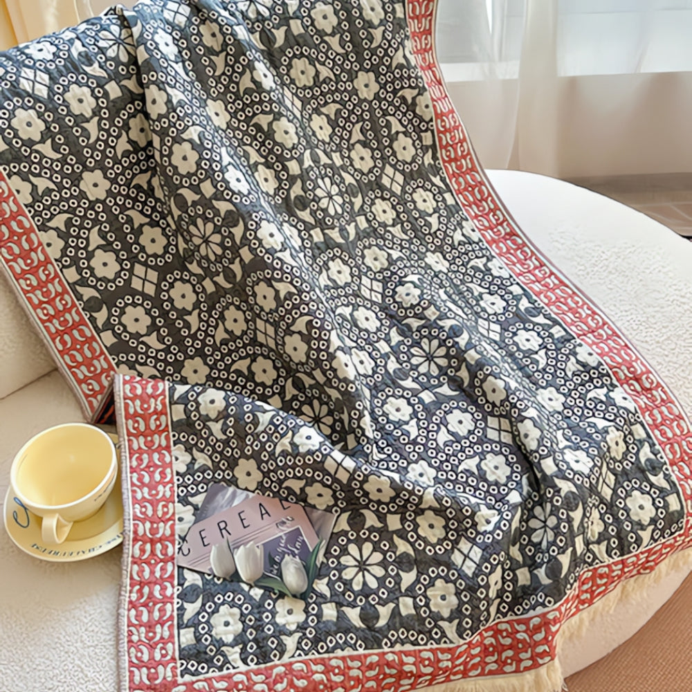 Midnight Swirls Cotton Towel Midnight Garden