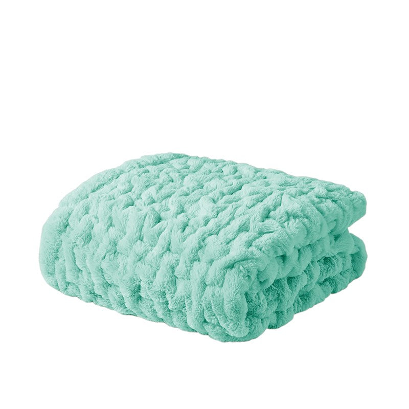 Ruched Fur Throw