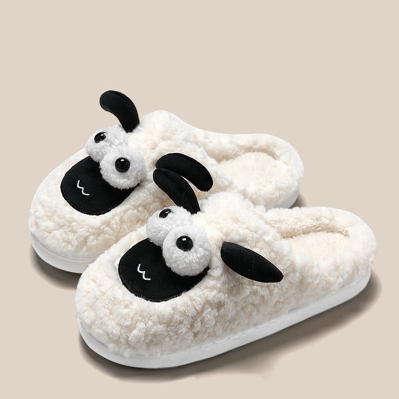 Sheep Cotton House Slippers White