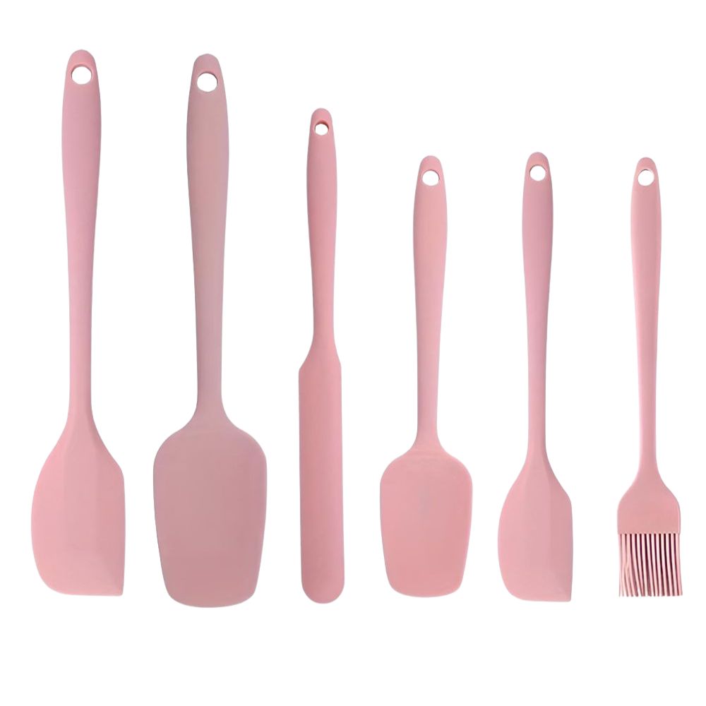 Flexible Silicone Spatula Set | 6 Pcs Set Blush Pink 6 Piece Set