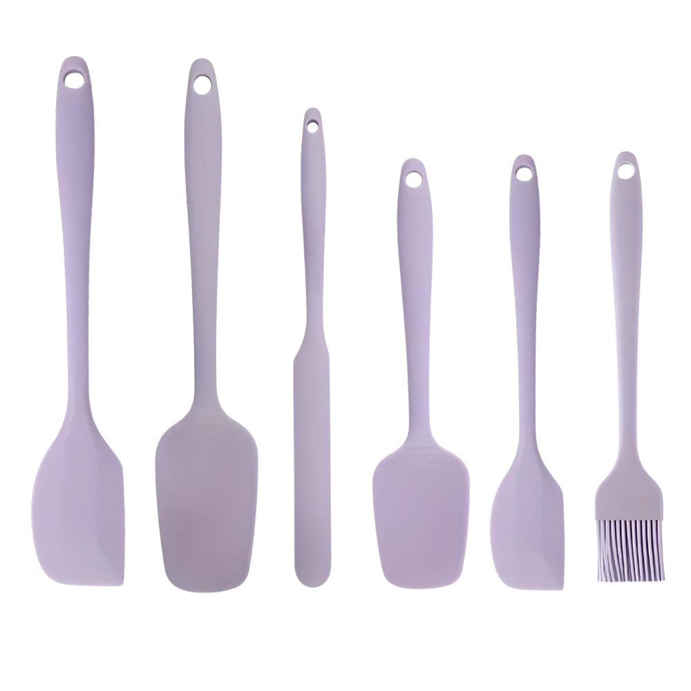 Flexible Silicone Spatula Set | 6 Pcs Set Lavender Mist 6 Piece Set