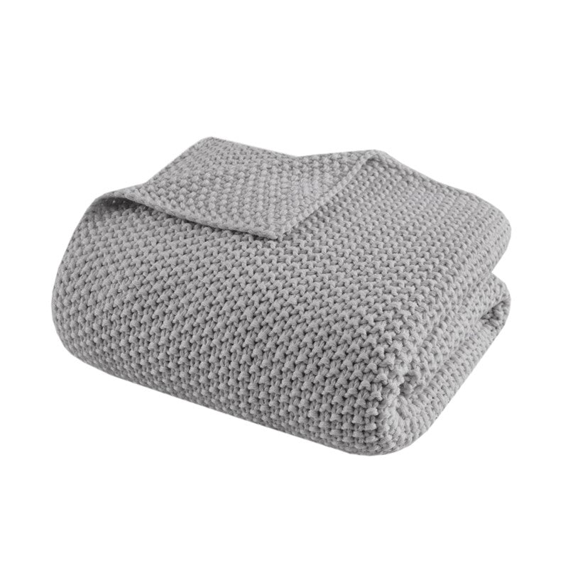 Bree Knit Throw 50x60" Grey