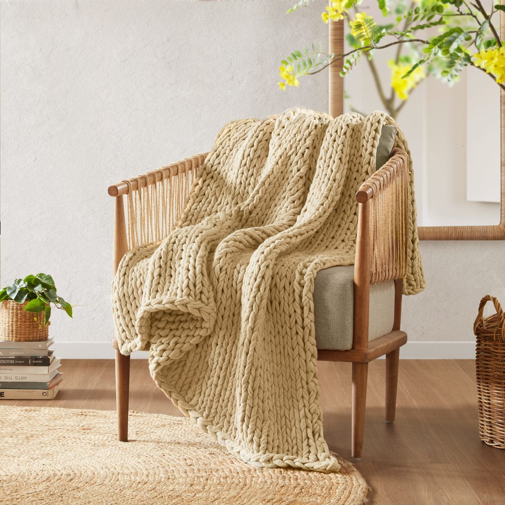 Chunky Double Knit Handmade Throw Blanket