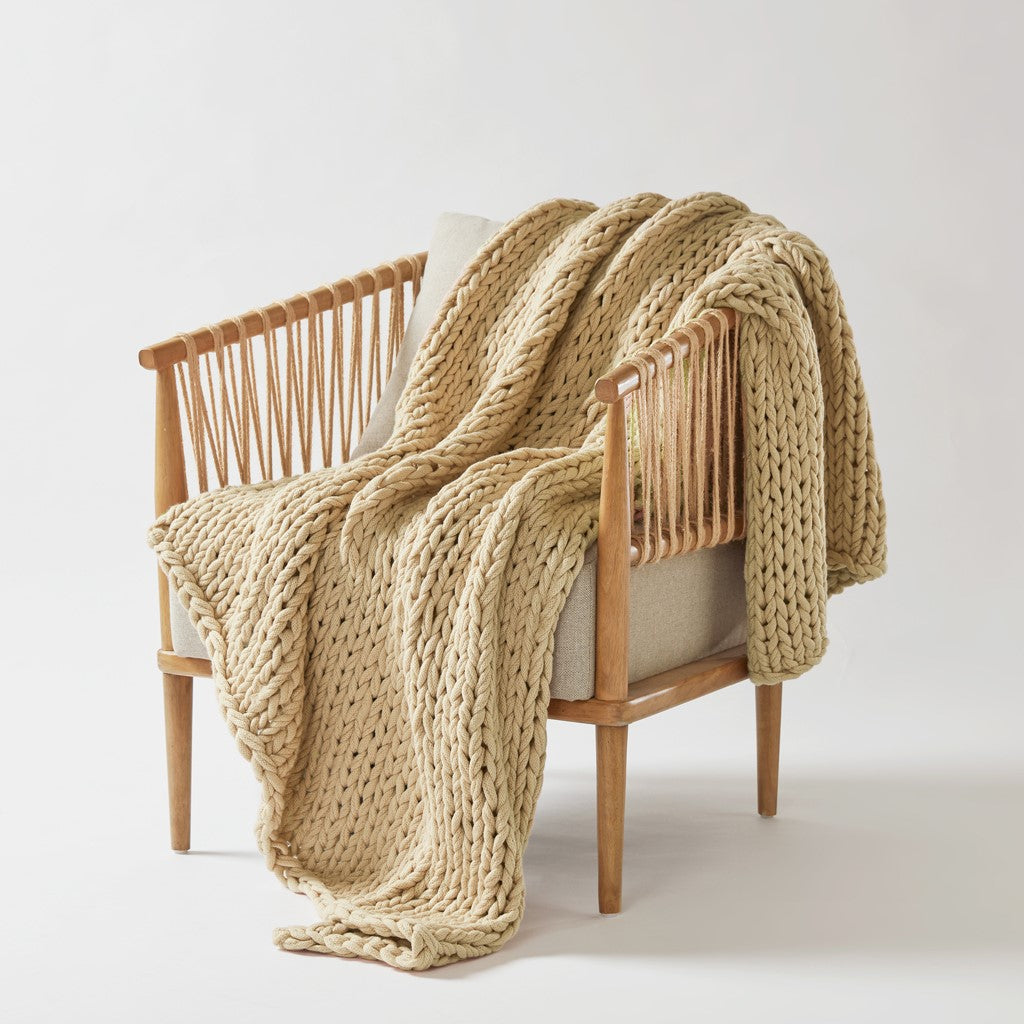 Chunky Double Knit Handmade Throw Blanket