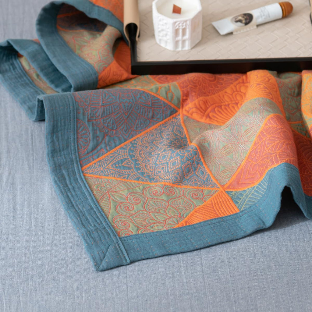 Vintage Cotton Quilt - Half Square Triangle
