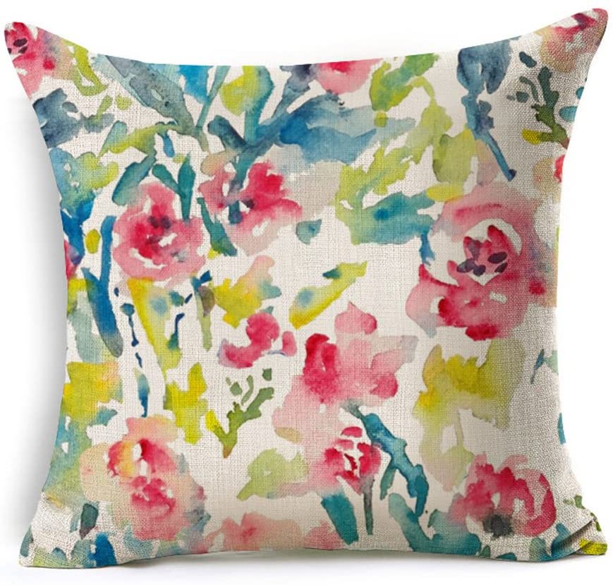 Iridescent Flowers Cushion Cover Celestial
