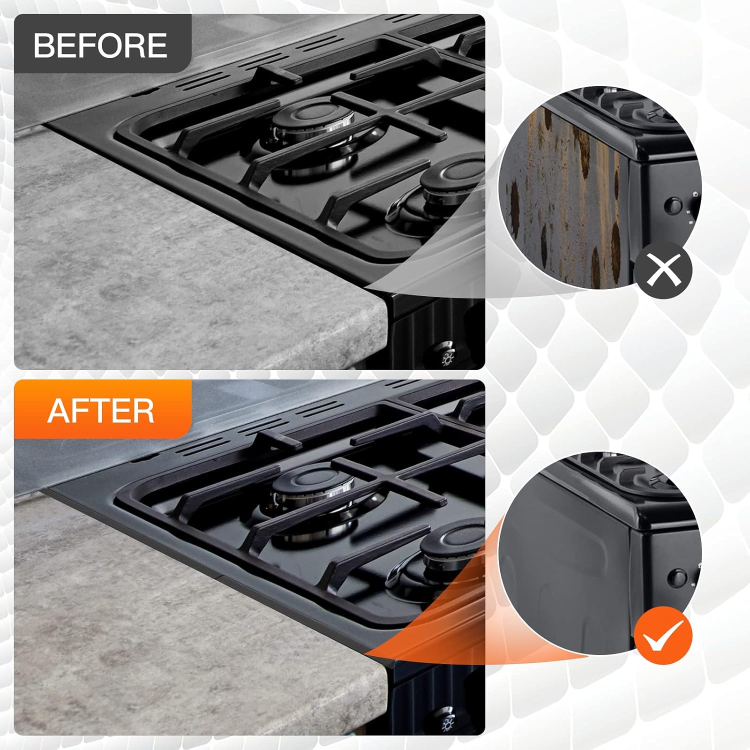 Extendable Steel Stove Gap Cover