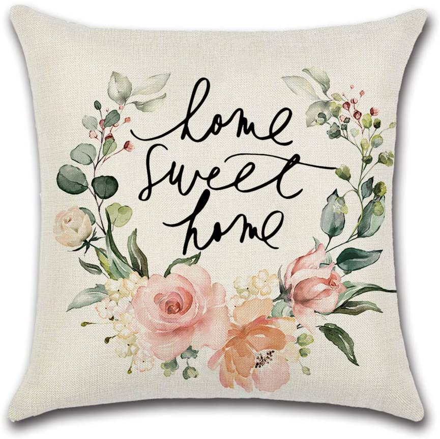 Spring Time Cushion Covers Home Sweet Home