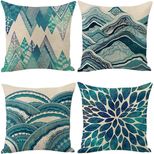 Cerulean Cushion Covers 4 Pack Bundle (Save More)