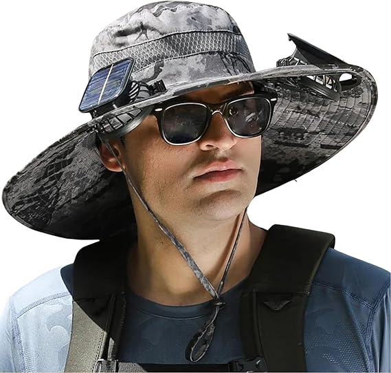Trekker™ — Solar Cooling Hat Army Gray One Size Fits All