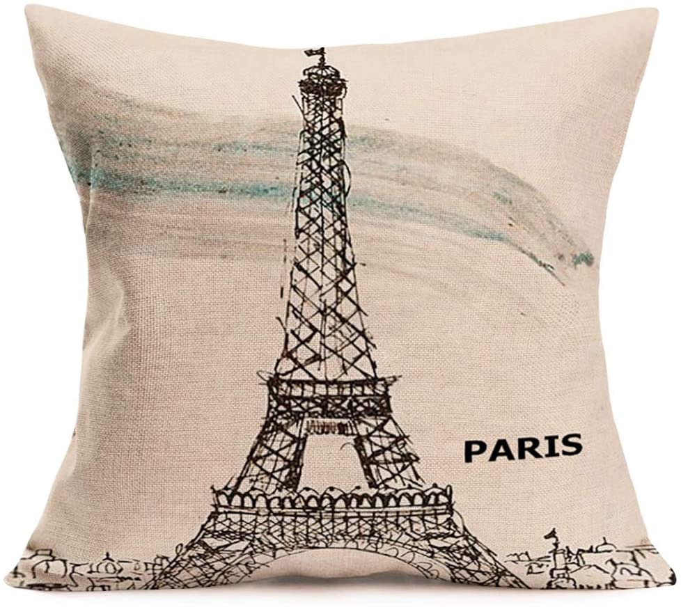 Landmark Cushion Covers Eiffel Tower