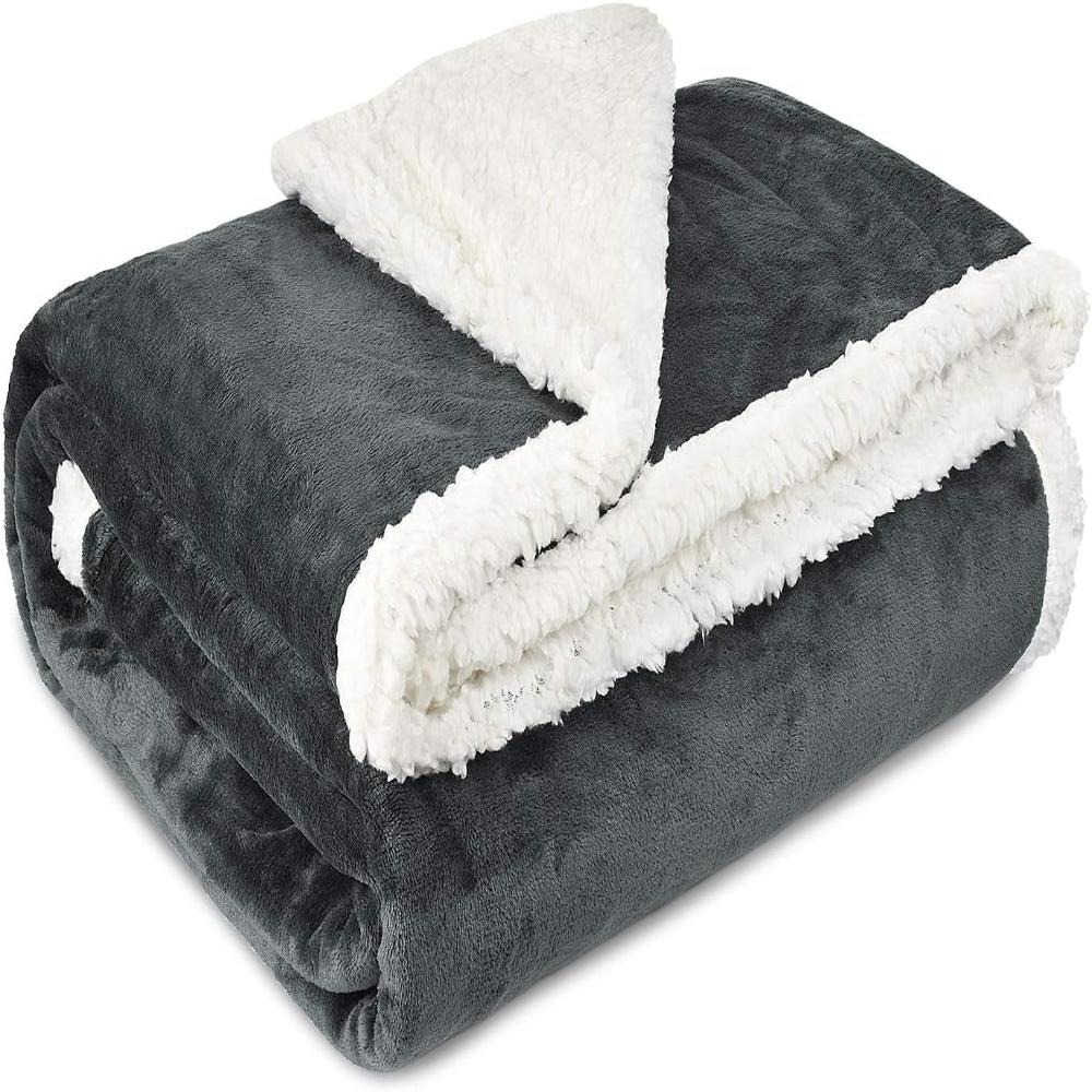 Cloud Soft Reversible Blanket Dark Gray