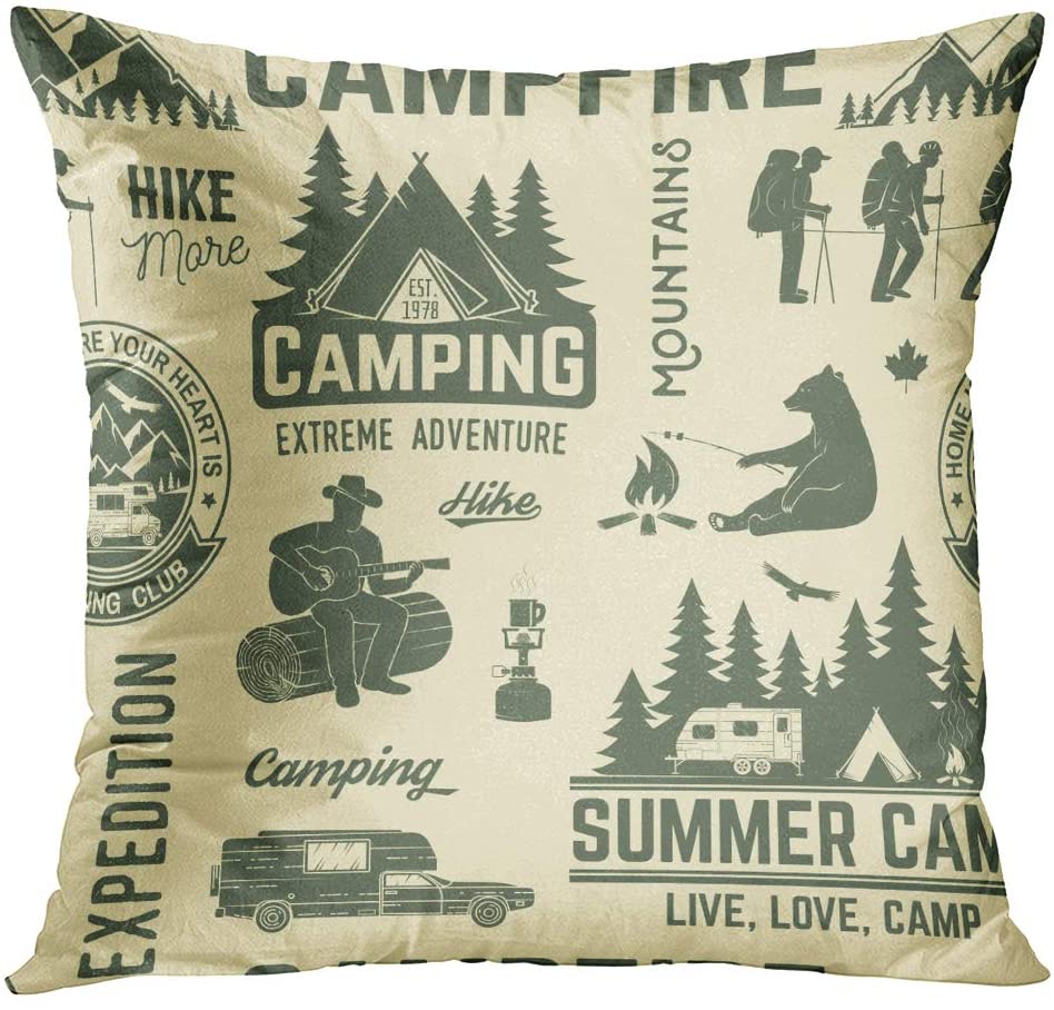 Camping Cushion Covers Live Love Camp