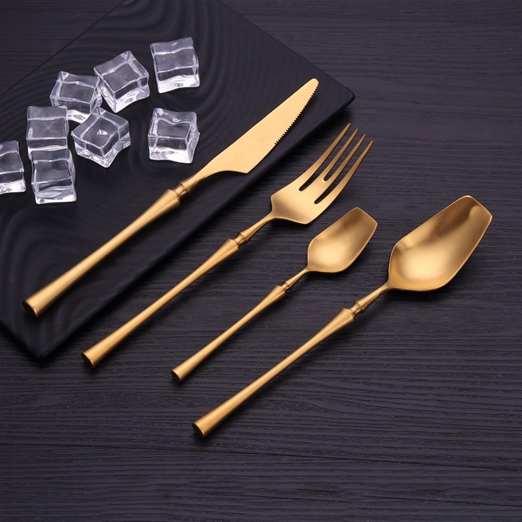 Monza Gold Flatware Set – 18/10 Steel