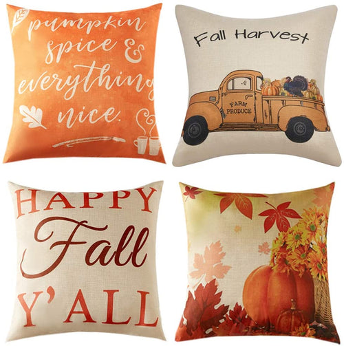 Autumn Time Cushion Covers 4 Pack Bundle (Save More)